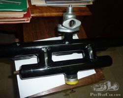 Double log supercharger manifold to suit N type head