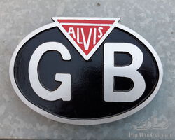 Cast Aluminium Alvis GB Badge