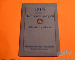 40 PS Daimler LKW 1922 Ersatzteilliste