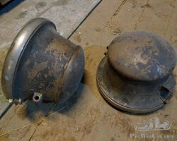 Brass headlamps for Cadillac
