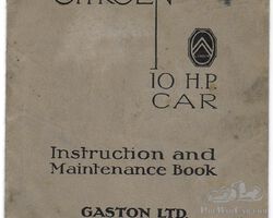 Citroen 10 HP instruction book