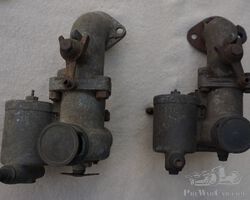 Pair of Cast Aluminium Carburettors - free shipping