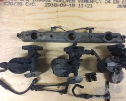 Complete 15/6 triple carburetor intake & carburetor