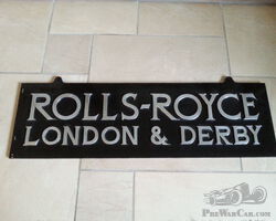Large Rolls Royce London & Derby Wall Sign