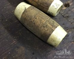 Edwardian / Veteran Bicycle or Motorcycle Cream Celluloid and Cork Handlebar Grips for 7/8" Handlebars