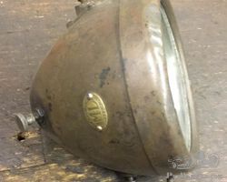 ML Vintage Motorcycle Brass Headlamp. c.1920's
