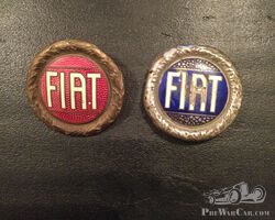 2 Fiat radiator badges