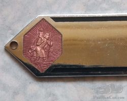 St. Christophe dashboard badge / engraving can be placed