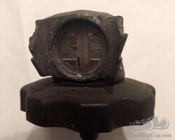 Radiator Mascot with thermometer perhaps Peugeot 201 / wings damaged