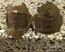 2 x Cupper tax badges for Motorcycles 1925 / 1914-1927