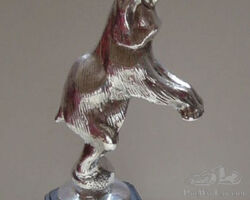 Bugatti car mascot La Royale on wooden base 25cm