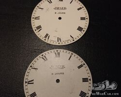 Original Jaeger Paris dial 8 jours with Roman numerals aluminium