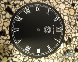 Original Jaeger Paris dial 8 jours with Roman numerals aluminium