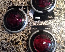 3 x Rear light with cut glass