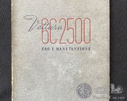 Alfa Romeo 6C 2500 user manual 1st Series 1939