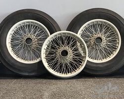 5 wire wheels, 18 inch - most likely Rudge Whitworth