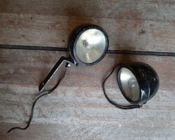 Two black side lamps