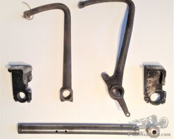 Bugatti T57 Molsheim Brake and Clutch Pedal Assembly with Shaft and Supports