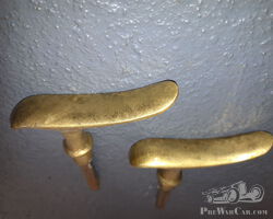 Pair of brass door handles