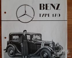 Dutch sales brochure Mercedes Benz Type 170