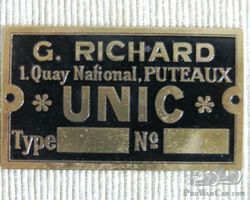 Georges Richard Number Plate