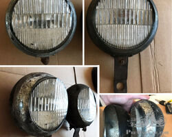 Pair of Vintage Bosch Spot lights 6 inch, Motorcycle, BMW, Mercedes-Benz