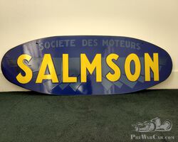 Enamel advertising board Salmson - more than 45 years old - reproduction