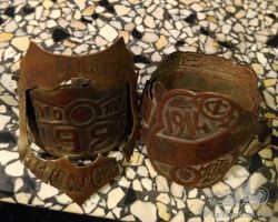2 x Cupper tax badges for Motorcycles 1925 / 1914-1927