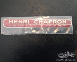 Henri Chapron Le Vallois-Paris badge aluminium