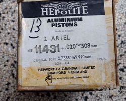 Hepolite 2 x Ariel Aluminium pistons ref 11431 020/508mm/27555/69990mm