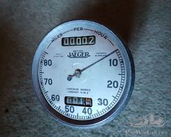 Vintage Chronometric Jaeger 0-80 mph Speedometer