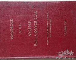 rolls royce 20/25 instruktion manual