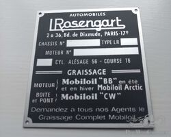 Bodywork badge Rosengart