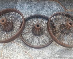 3 pcs wire spoke wheels for beaded edge tyres
