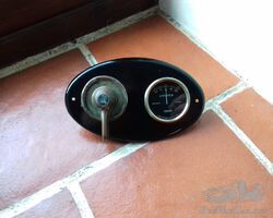 small electric board with ammeter and jaeger comodo in perfect working condition