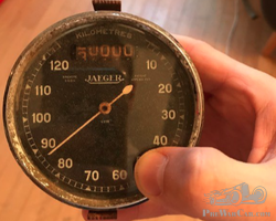 compteur jaeger fond noir avant guerre 120 km/h