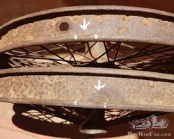 Amilcar Rudge Whitworth PAIR of 710 x 90 ..50 Spoke Wheels