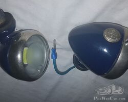 Pair of restored Rotax Side Lights. would suit Riley ,MG, Amilcar etc