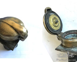 Vintage Meadows Brass Enots Small 44mm Monza Cap & mounting, Oil Tank, Petrol Tank, Riley Austin, Lagonda, Aston Martin