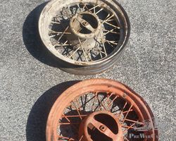 Three 16 inch Morris Eight wheels