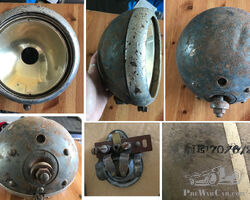 Vintage Bosch 8.5 inch Headlamp/ Spotlamp, Mercedes, Opel, Daimler, Horch, BMW