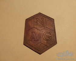 NAG Kühler Emblem original Kupfer mit Versand !