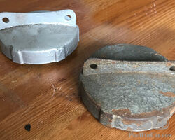 A pair of vintage large Petrol / Fuel / Gas Caps to suit Special, VSCC, Bentley, Lagondo, MG, Austin