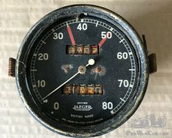 Vintage Jaeger 80 mph Speedometer 275217, MG Alvis AC Riley 9 12/4 Car Austin 10, Motorcycle Rover