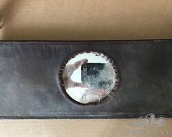 Vintage Dark Red/ Brown Sunvisor with chrome hinges, Rover 12 hp P2, P3