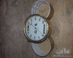 OS tachymeter, white background, 100 km/h, in working order (190€)