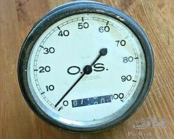 1920's Antique 100 KPH Speedometer O.S. Seine Hispano Suiza Bugatti Delaunay Belleville