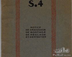 Salmson S4 notice entretien