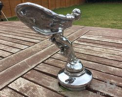 Rolls Royce spirit of ecstasy pre war signed example