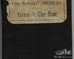 Livret de chauffeur 1933